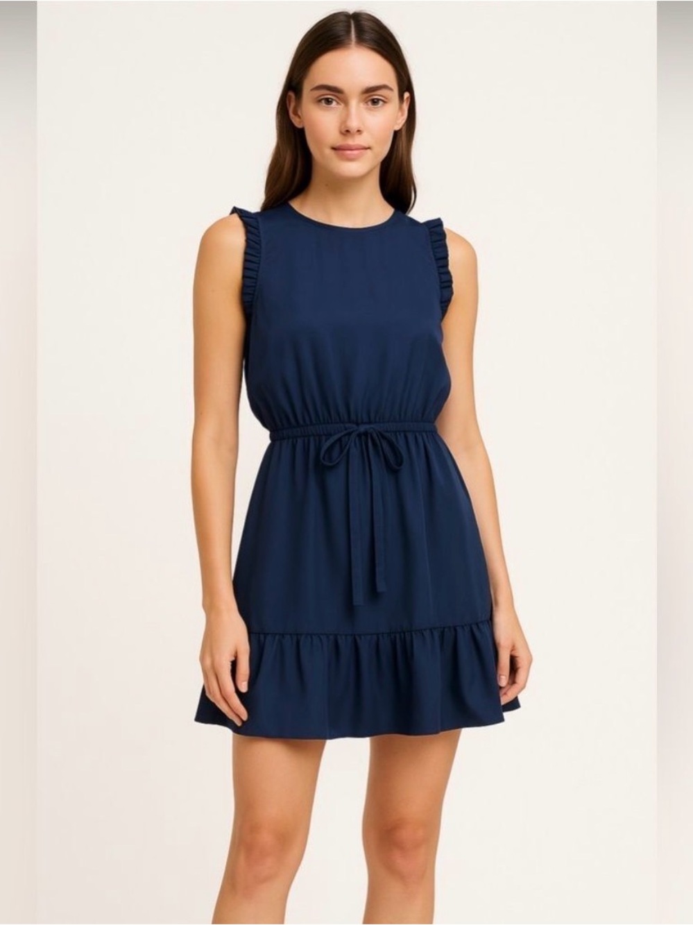 Cinq à Sept "Lenora" Silk Ruffle Tye Mini Dress Sz XS